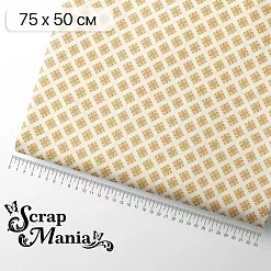 Отрез ткани 75х50 см "Золотой Новый Год. Ромбы" (ScrapMania) Отрез ткани 75х50 см "Золотой Новый Год. Ромбы" (ScrapMania)