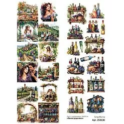 Лист с картинками 10х30 см "Виноградники" (ScrapMania)