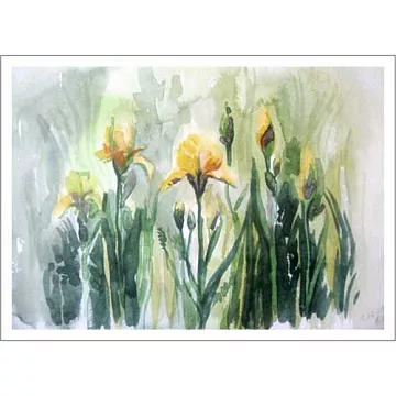 Тканевая карточка мини "Пейзаж. Цветочный" (Scrapmania)