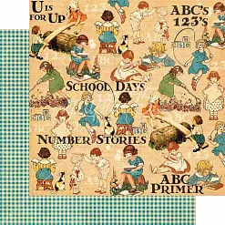 Набор бумаги 30х30 см "ABC primer. Букварь", 24 листа (Graphic 45)