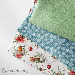 Отрез ткани 75х50 см "Новогодние традиции. Снежинки" (ScrapMania) Отрез ткани 75х50 см "Новогодние традиции. Снежинки" (ScrapMania)