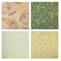 Набор бумаги 30х30 см "Рустик", 12 листов (Остров сокровищ)