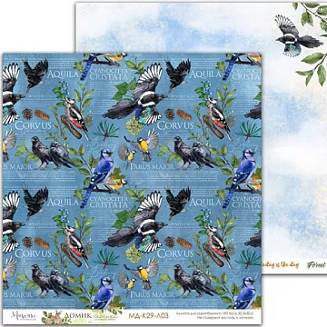 Бумага 30х30 см "Домик лесника. Основной 03" (Muscari)