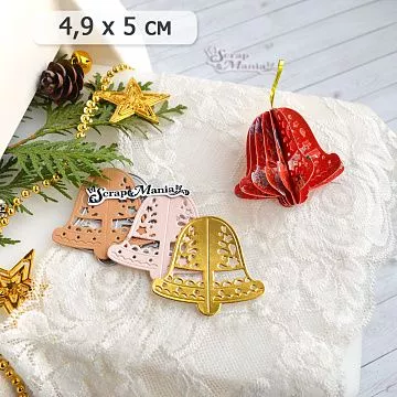 Нож "Игрушки на елку 3D. Колокольчик", 4,9х5 см (ScrapMania)