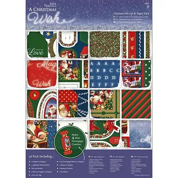 Набор бумаги А4 с высечками "Christmas Wish", 48 листов (DoCrafts)