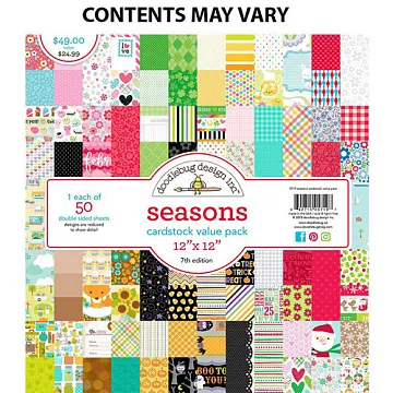 Набор бумаги 30х30 см "Seasons", 50 листов (Doodlebug)