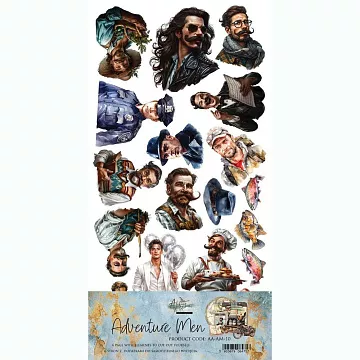 Набор бумаги 15х30 см "Adventure Men. Для вырезания", 6 листов (Alchemy of Art)