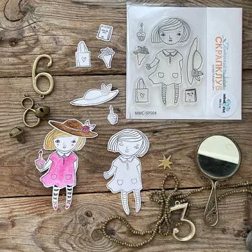 Набор штампов "Девочка-весна", 3,6х5,4 см (MimiCut)