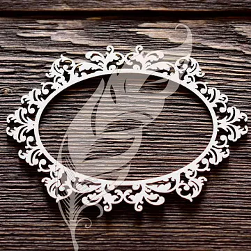 Украшение из чипборда "Рамка. Завитки 9" (ArtLines)