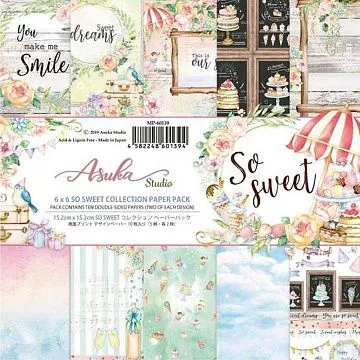 Набор бумаги 15х15 см "So sweet", 10 листов (AzukaStudio)