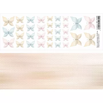 Лист с картинками 10х30 см "МурТильда. Бабочки" (ScrapMania)