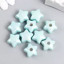 Набор акриловых украшений "Звездочка. Перламутр мятный", 10 шт (АртУзор)