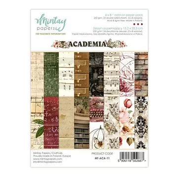 Набор бумаги 15х20 см "Academia", 24 листа (Mintay)