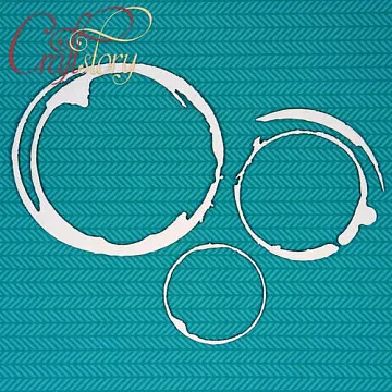 Набор украшений из чипборда "Отпечатки от кружки" (CraftStory)