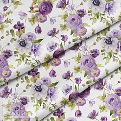 Отрез ткани 79х50 см "Фиолетовая клумба" (Cotton) Отрез ткани 79х50 см "Фиолетовая клумба" (Cotton)