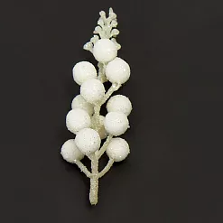 Букет ягод с глиттером "На веточке. Белые", 13 см Букет ягод с глиттером "На веточке. Белые", 13 см