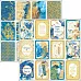Набор бумаги 20х20 см "Indigo", 12 листов (Stamperia, CBH061)