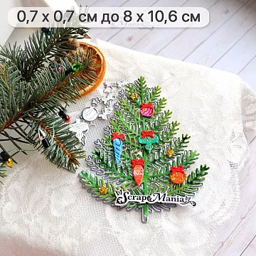 Нож "Сказка на Новый Год. Елка с игрушками", 8х10,6 см (ScrapMania)