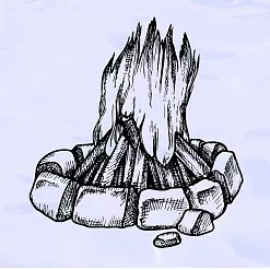 Штамп "Костер", 5х5,5 см (Креатив)