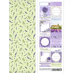 Лист с картинками 10х30 см "Лавандовый вечер. Карточки мини" (ScrapMania) Лист с картинками 10х30 см "Лавандовый вечер. Карточки мини" (ScrapMania)