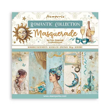 Набор бумаги 30х30 см "Masquerade", 10 листов (Stamperia)