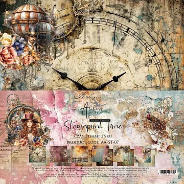 Набор бумаги 30х30 см "Steampunk Time", 6 листов (Alchemy of Art)