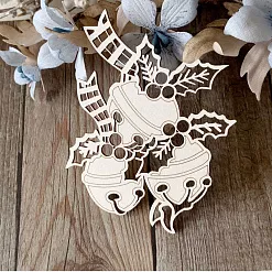 Чипборд "Новогодние колокольчики", 5,6х7,1 см (LeoMammy) Чипборд "Новогодние колокольчики", 5,6х7,1 см (LeoMammy)