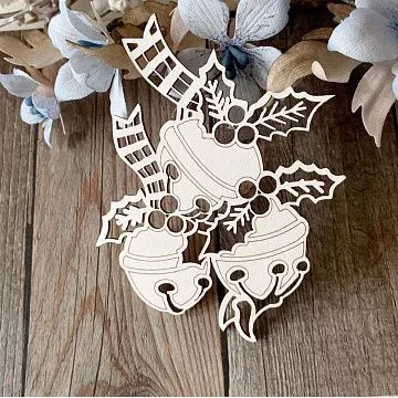 Чипборд "Новогодние колокольчики", 5,6х7,1 см (LeoMammy)