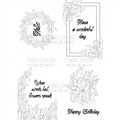 Набор текстурированных карточек "Majestic iris", на английском (Фабрика Декору)