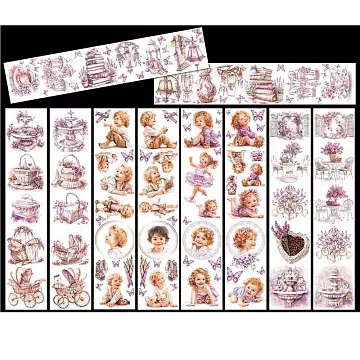 Набор листов для вырезания 6,5х30,5 см "Violet Whisper", 5 шт (Margaret)