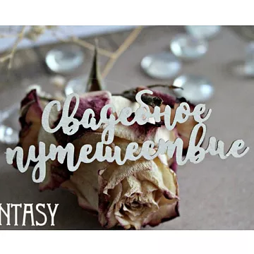 Украшение из чипборда "Свадебное путешествие" (Fantasy)