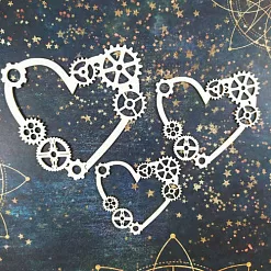 Шейкер "Сердечко с шестеренками. Маленький", 6,5х7,2 см (CraftStory)