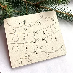 Чипборд "Гирлянда новогодняя", 10,2х3 см (Scrapiki) Чипборд "Гирлянда новогодняя", 10,2х3 см (Scrapiki)