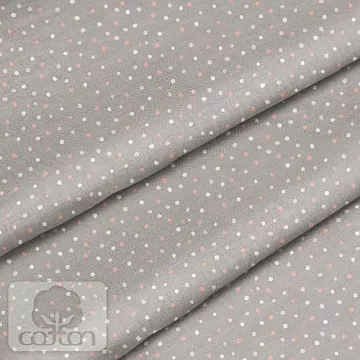 Отрез ткани 79х50 см "Нежно-розовый горошек" (Cotton)