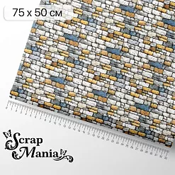 Отрез ткани 75х50 см "Лукоморье. Каменная стена" (ScrapMania) Отрез ткани 75х50 см "Лукоморье. Каменная стена" (ScrapMania)
