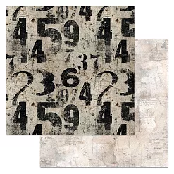 Бумага "Старый архив. Цифры на стене" (ScrapMania) Бумага "Старый архив. Цифры на стене" (ScrapMania)