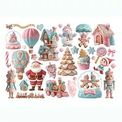 Набор вырубок "Candy Christmas", 31 шт (Stamperia)