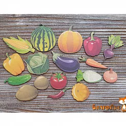 Набор украшений из цветного чипборда "Огород" (Благолис) Набор украшений из цветного чипборда "Огород" (Благолис)