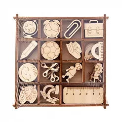 Набор деревянных украшений "Школа" (Орландо)