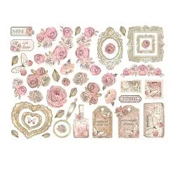 Набор вырубок из плотного картона "Shabby Rose", 42 шт (Stamperia)