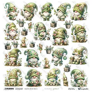 Бумага 30х30 "White Roses. Gnomes 2" (ScrapAndMe)