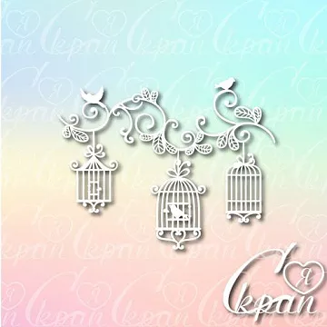 Чипборд "Клетки на веточке", 11,2х8,9 см (LeoMammy)