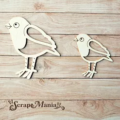 Чипборд "Снеговички. Шейкер. Птичка маленькая" (ScrapMania)