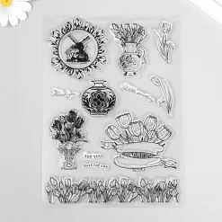 Штамп "Тюльпаны", 15х21 см