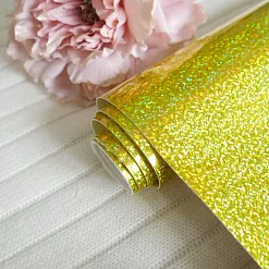 Отрез экокожи 30х69 см "Глянцевый глиттер. Желтый" (Pty Китай) Отрез экокожи 30х69 см "Глянцевый глиттер. Желтый" (Pty Китай)