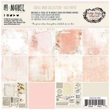 Набор бумаги 15х15 см "Coral" 16 листов (49Market)