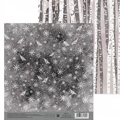 Бумага 15х15 см "Зимний вечер" (АртУзор)