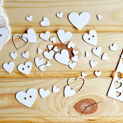 Набор украшений из чипборда "Сердечки" (Просто небо)