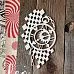 Чипборд "Алиса. Фон с часами 1", 5,5х9 см (LeoMammy)
