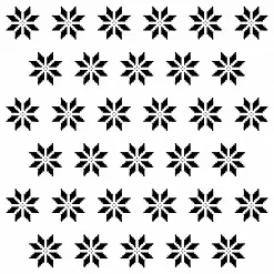 Трафарет "Northern Lights. Pixelated Snowflakes" (7 Dots)